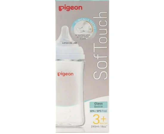 PIGEON Milk Bottle Size 240 mL with Soft Touch Pacifier