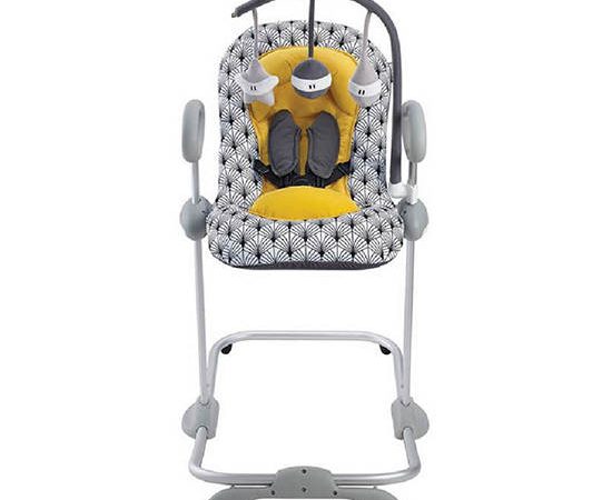 BEABA Up & Down Bouncer III Play Arch -YELLOW PALM TREE
