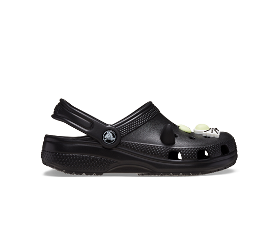 CROCS KIDS' CLASSIC GLOW BLACK CAT CLOG - BLACK