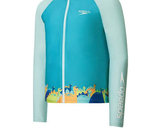 SPEEDO Girls Rashguard Zipped Long Sleeve Blue - SP111SP521EATH