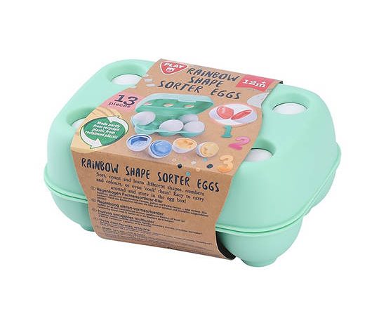 PLAYGO RECYCLED MATERIAL - RAINBOW SHAPE SORTER EGGS